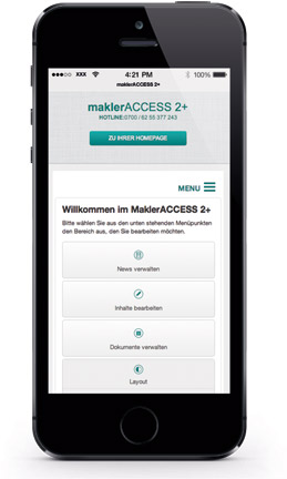 maklerACCESS 2+ - Immer in Ihrer Hosentasche